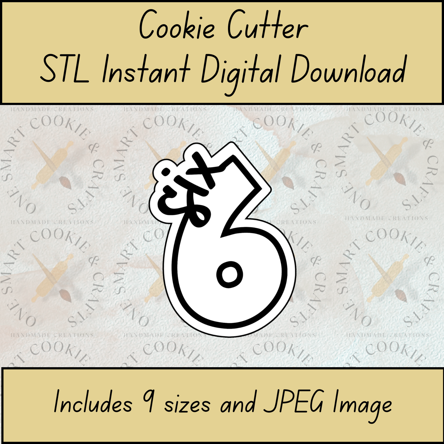 6 Cookie Cutter STL File