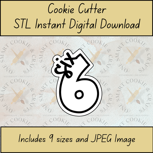 6 Cookie Cutter STL File