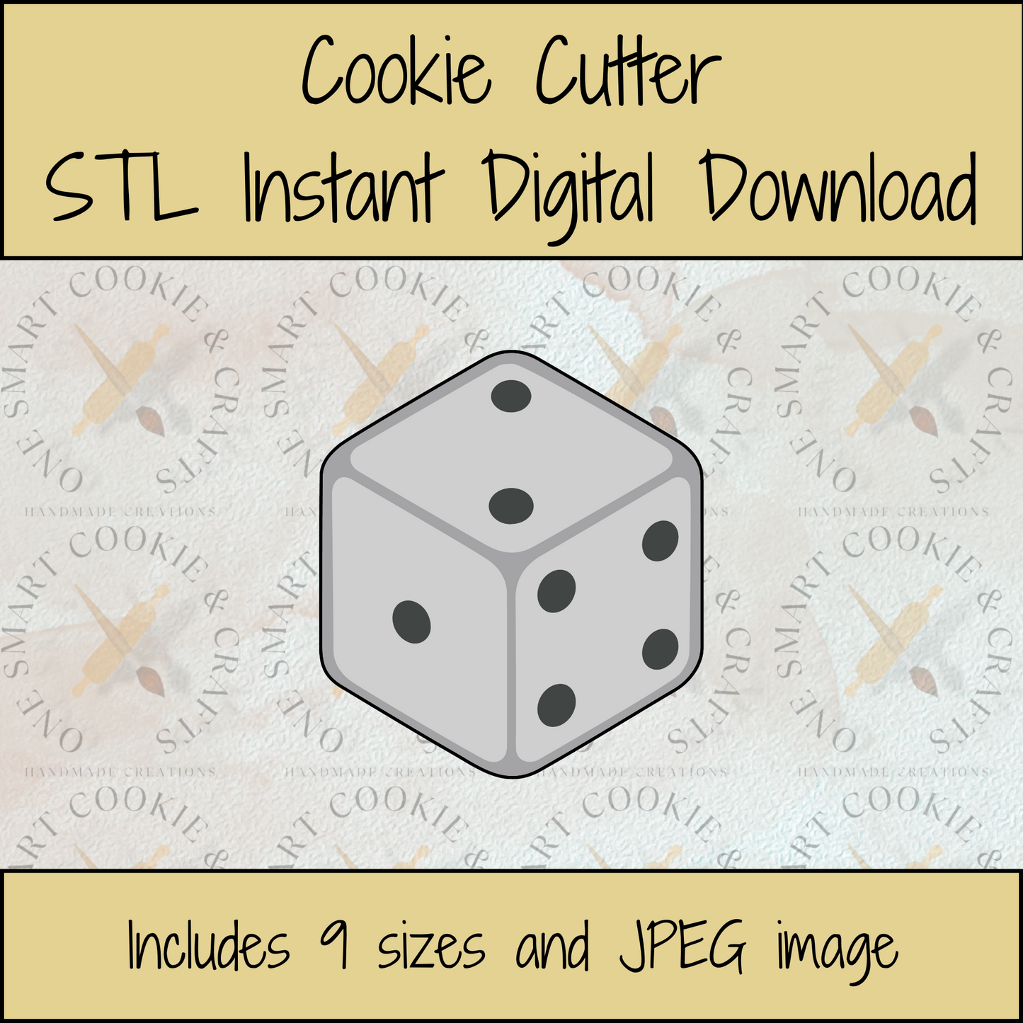 Dice Cookie Cutter STL File