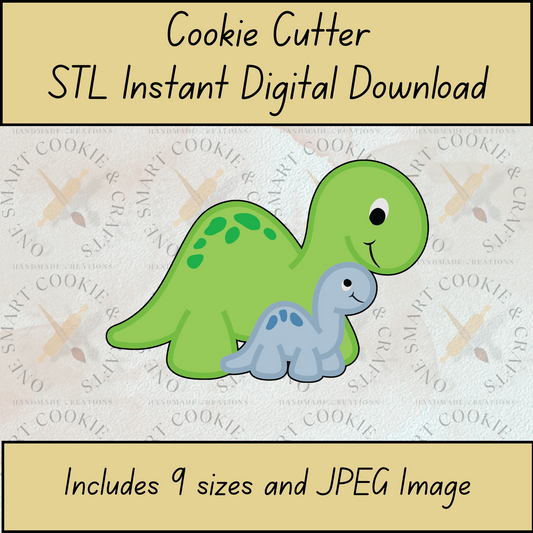 Dinosaur Mama Cookie Cutter STL