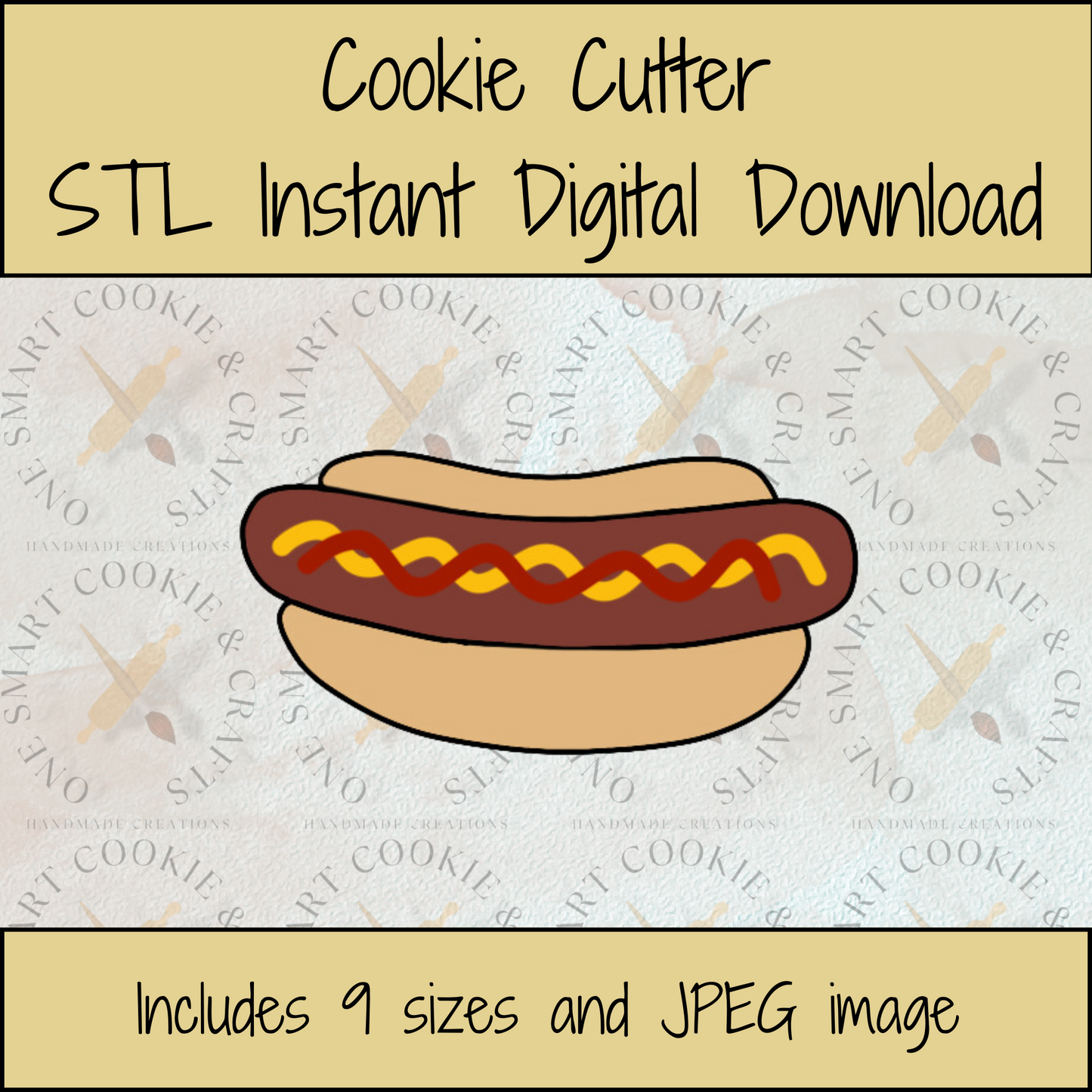 Hotdog Cookie Cutter STL File