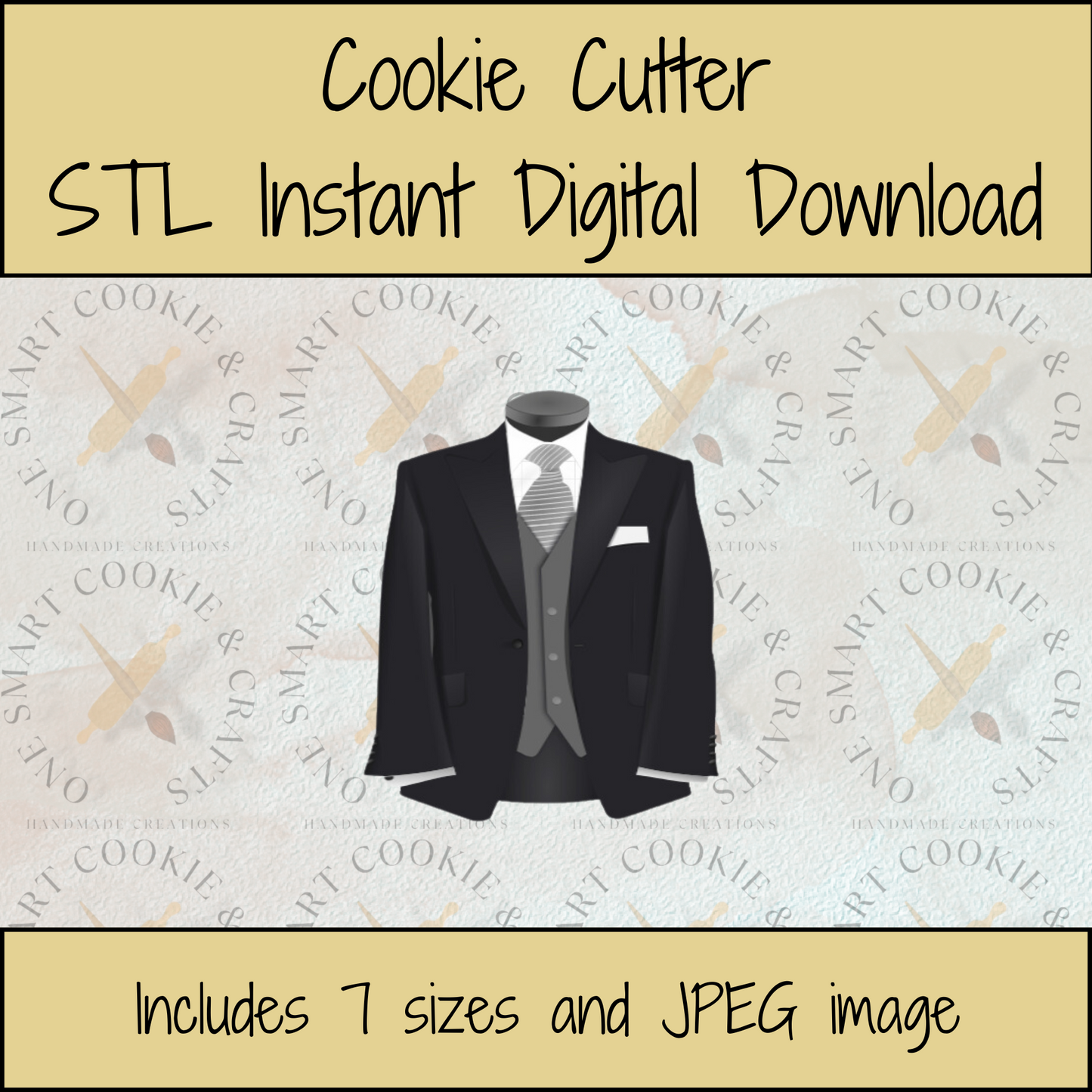 Groom Cookie Cutter STL File