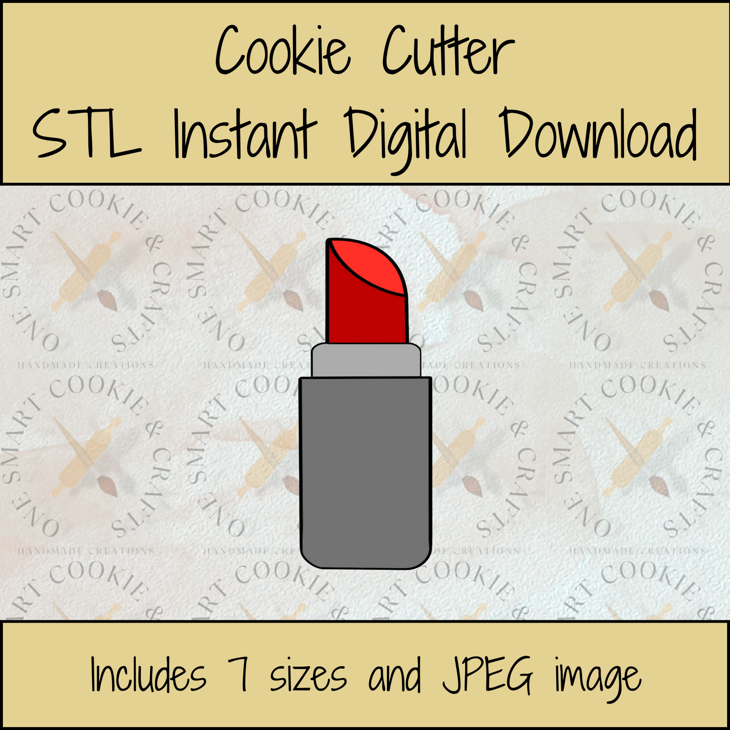 Lipstick Cookie Cutter STL File