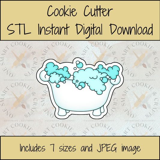 Bathtub Cookie Cutter STL File