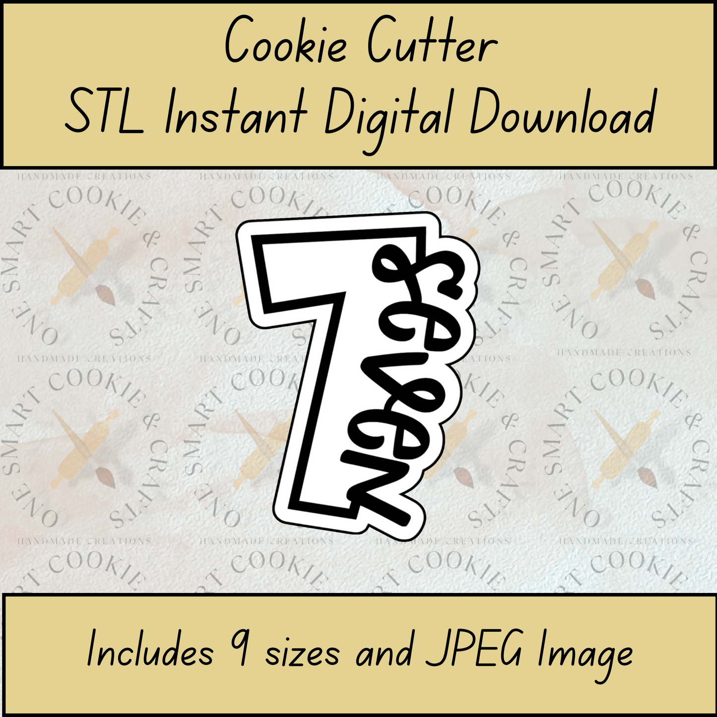 7 Cookie Cutter STL File