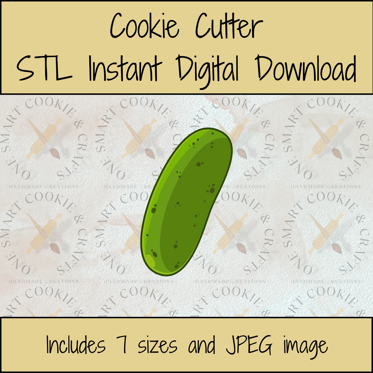 Pickle Cookie Cutter STL File