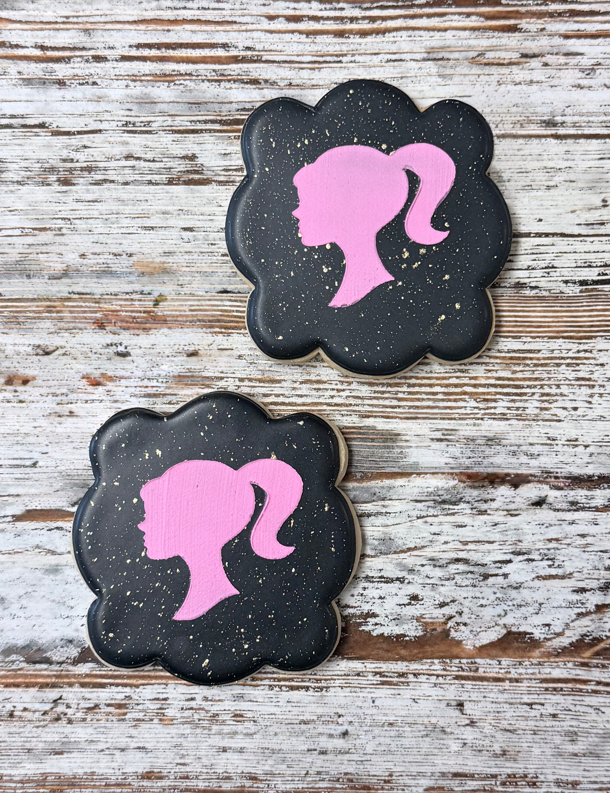 Plantilla de galleta con cabeza de muñeca