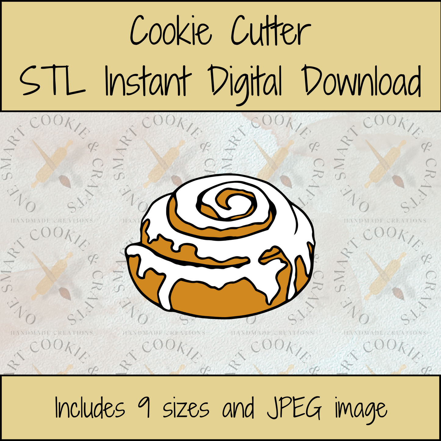 Cinnamon Roll Cookie Cutter STL File