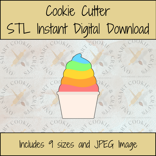 Snow Cone Cookie Cutter STL File