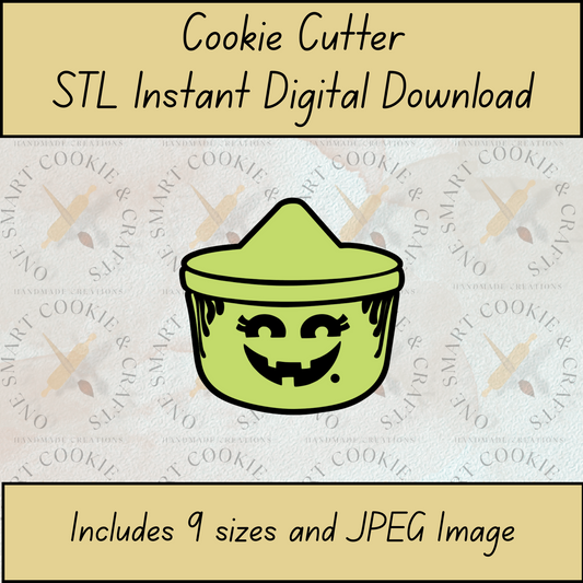 Halloween Bucket Cookie Cutter STL File