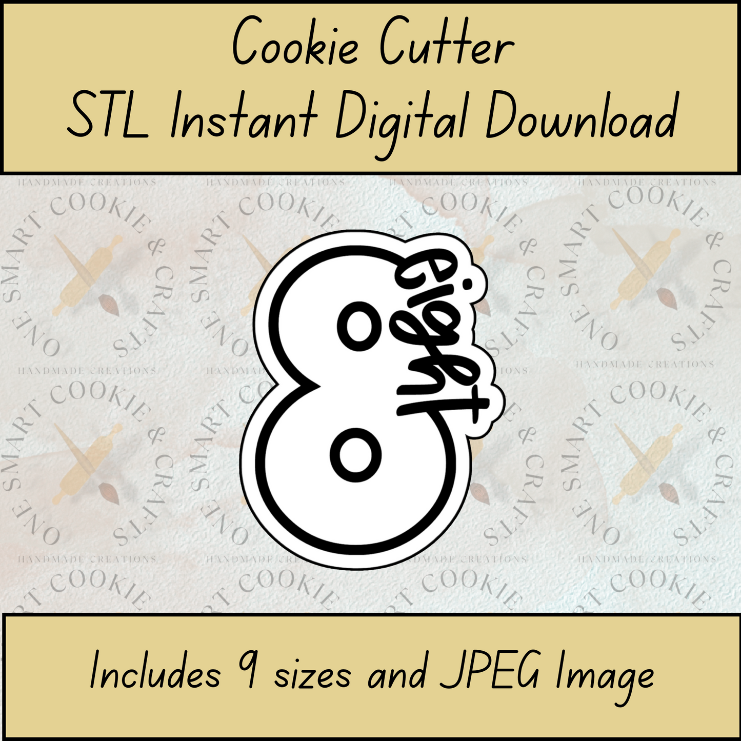 8 Cookie Cutter STL File