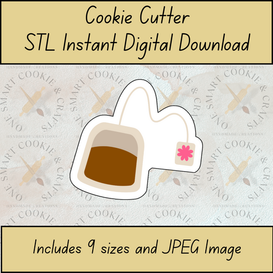 Tea Bag Cookie Cutter STL File