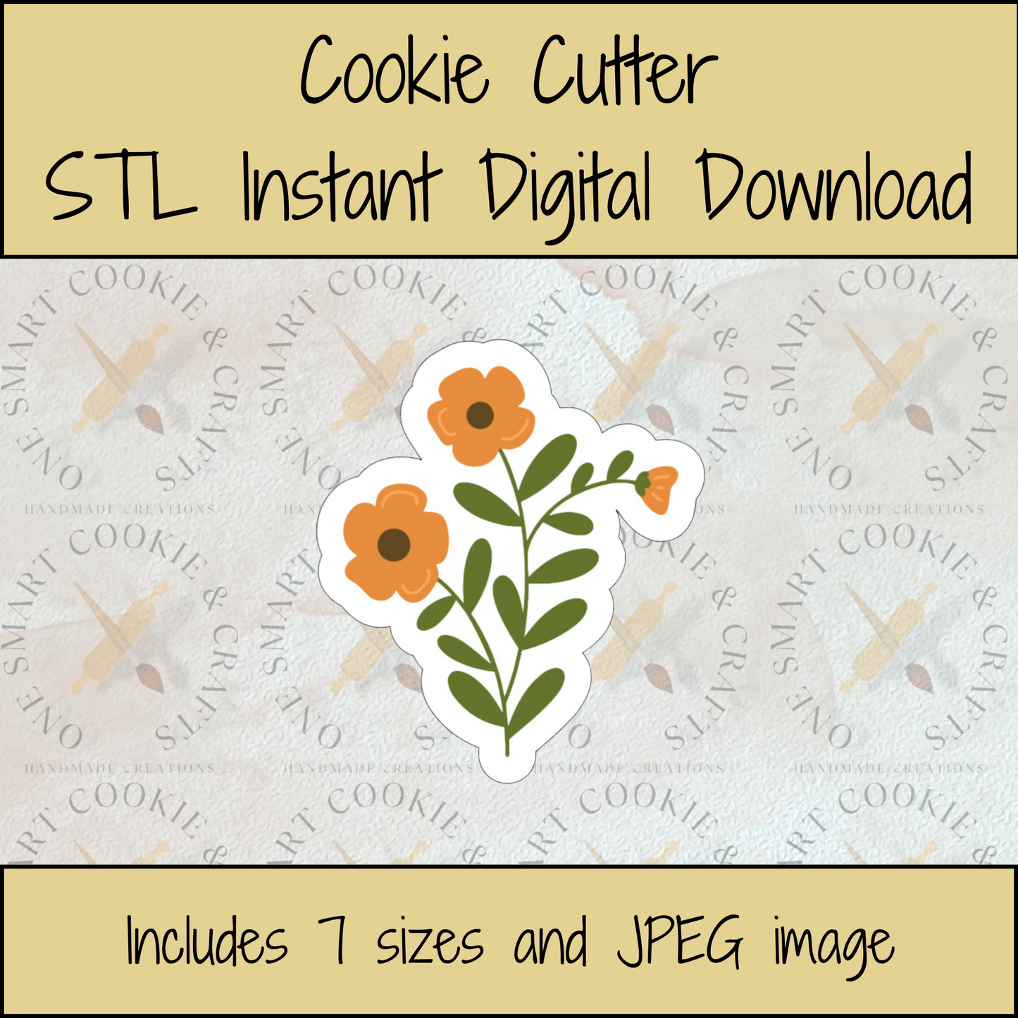 Flowers Cookie Cutter STL File