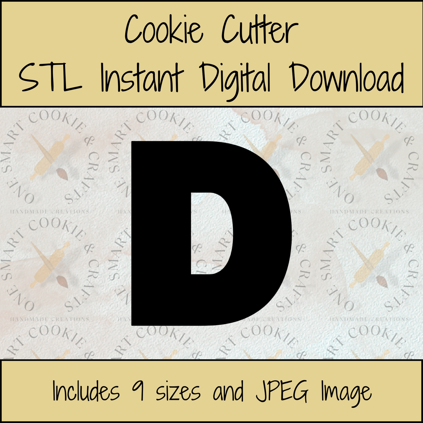 Letter D Cookie Cutter STL File