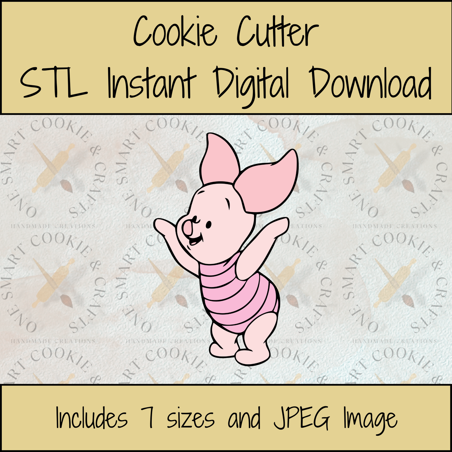 Pig Cookie Cutter STL File