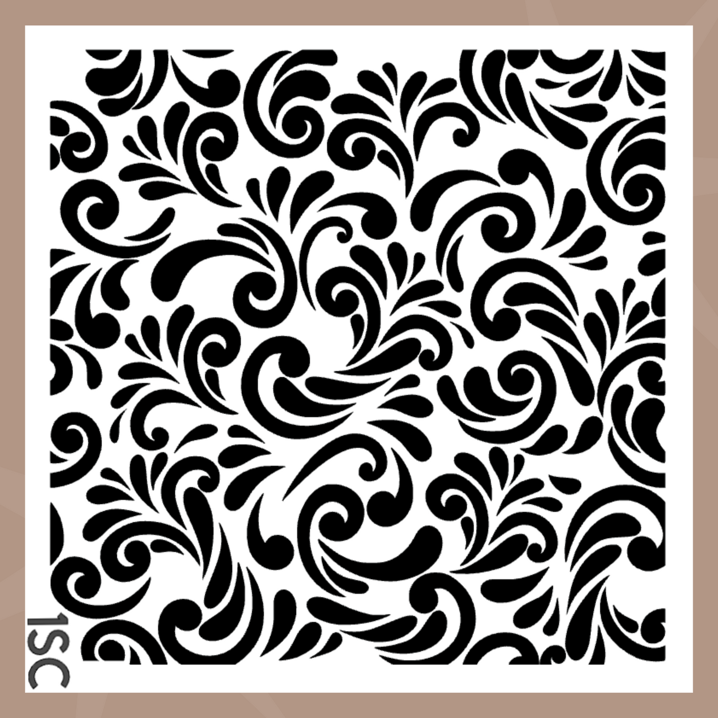 Swirl Background Cookie Stencil