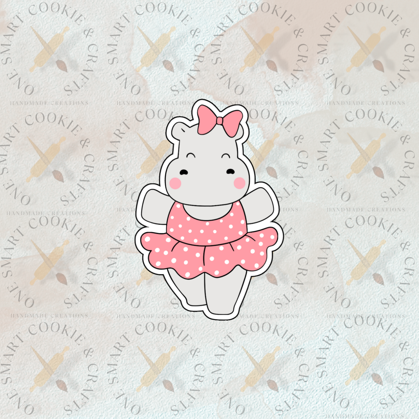 Hippo in Tutu Cookie Cutter