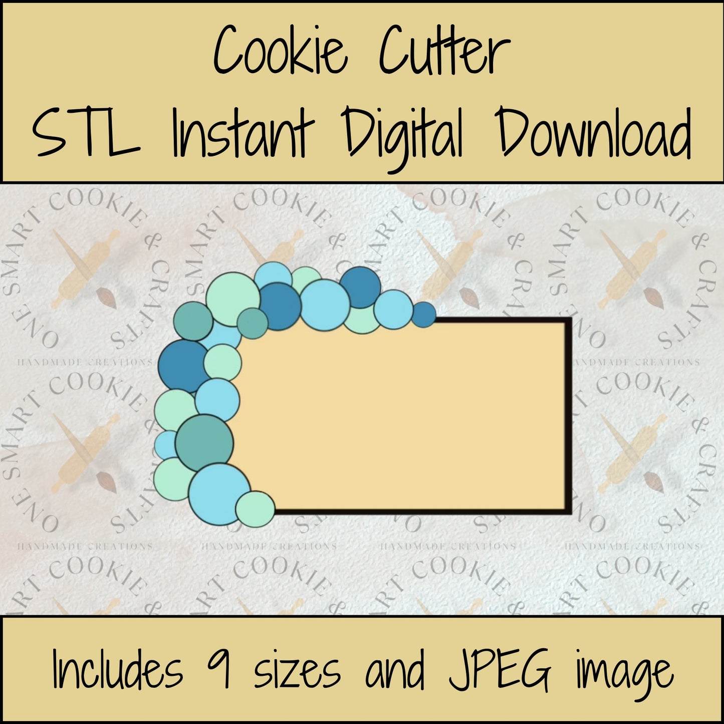 Bubble Plaque Cookie Cutter STL File