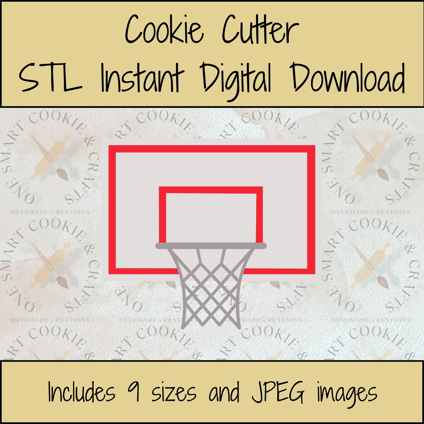 Basketball Hoop Cookie Cutter STL File