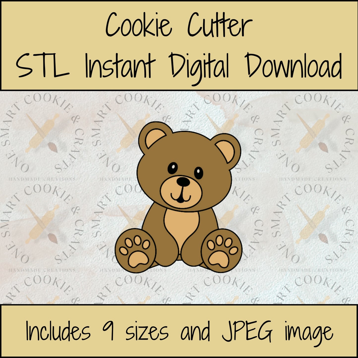 Bear Cookie Cutter STL File