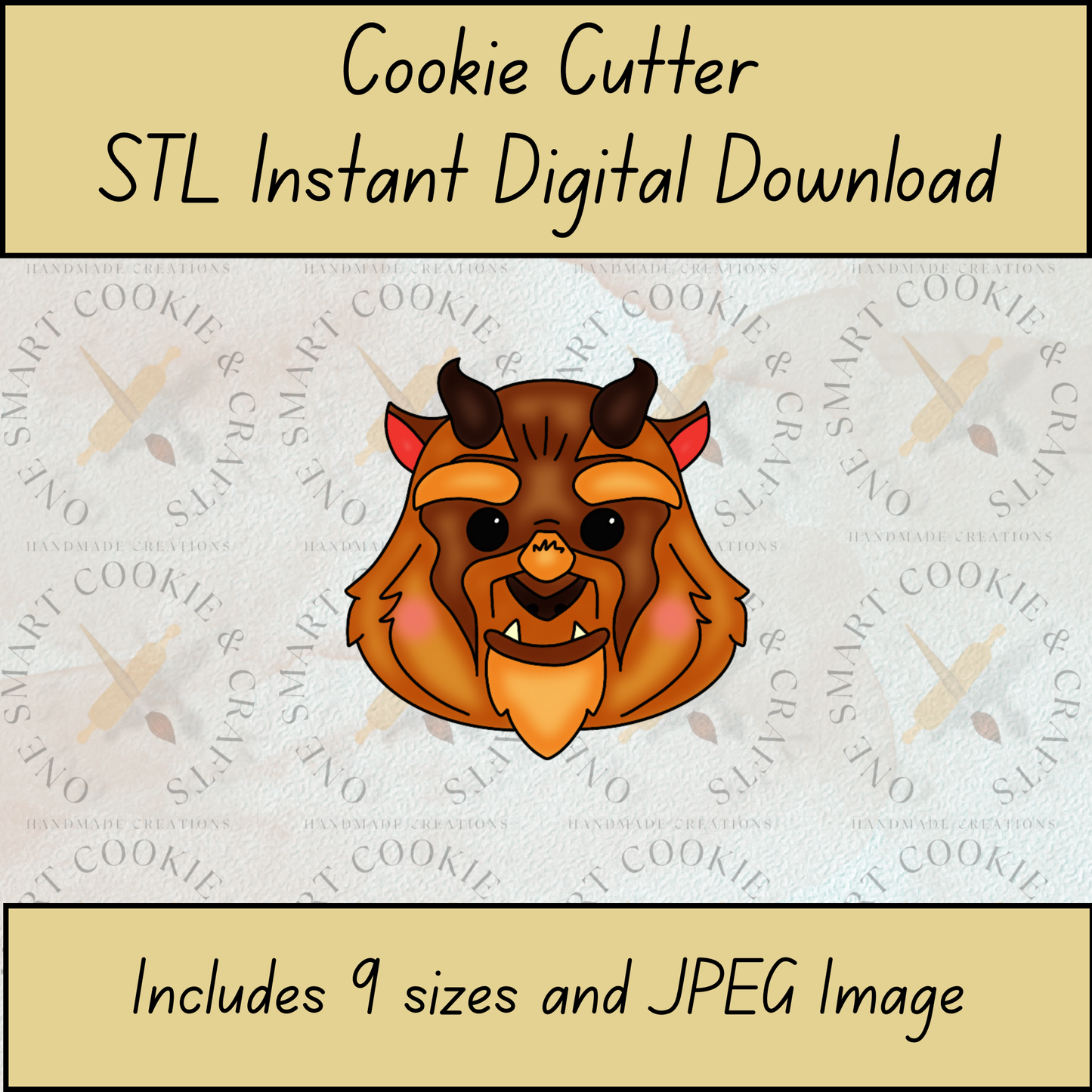 Beast Cookie Cutter STL File
