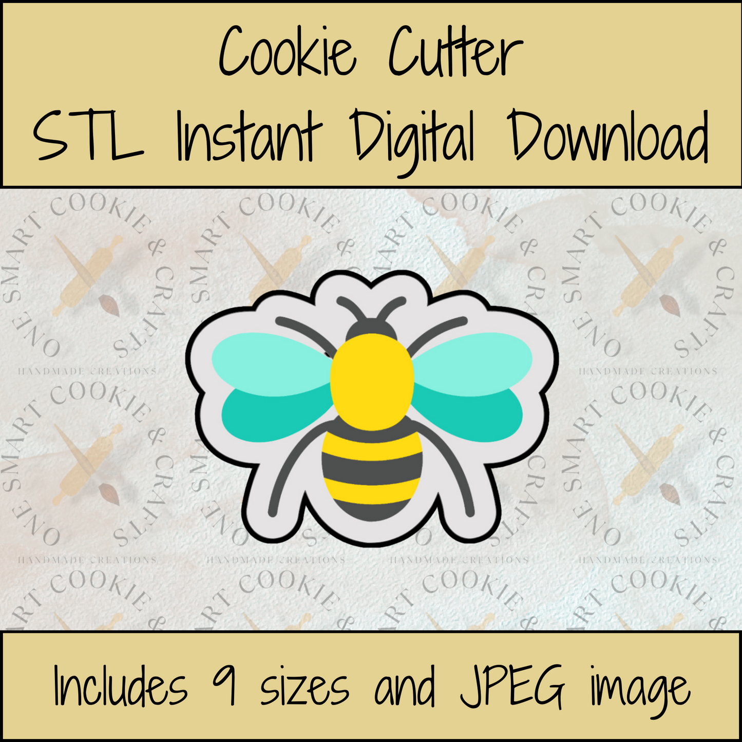 Bee Cookie Cutter STL File