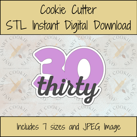 30 Cookie Cutter STL File