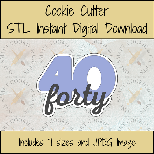 40 Cookie Cutter STL File