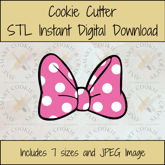 Girly Bow Cookie Cutter STL File