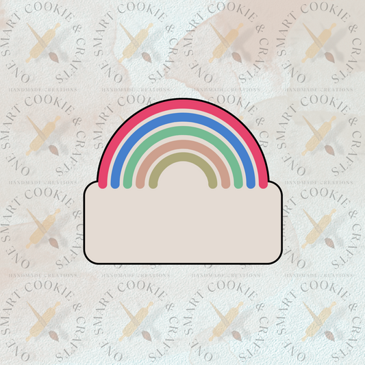 Cortador de galletas con placa arcoíris
