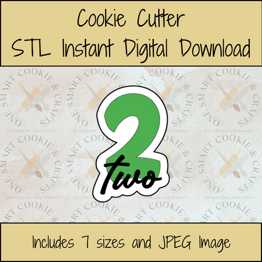 2 with Cloud Cookie Cutter STL File