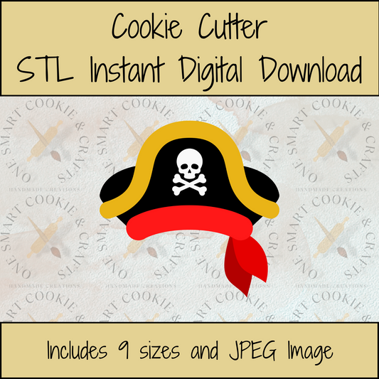 Pirate Hat Cookie Cutter STL File