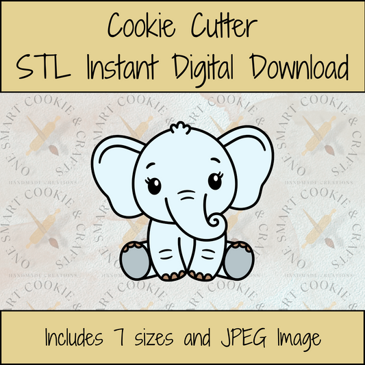 Elephant Cookie Cutter STL File