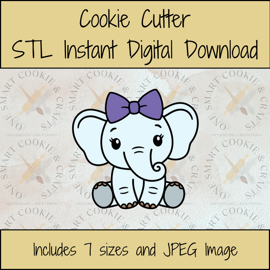 Elephant Cookie Cutter STL File