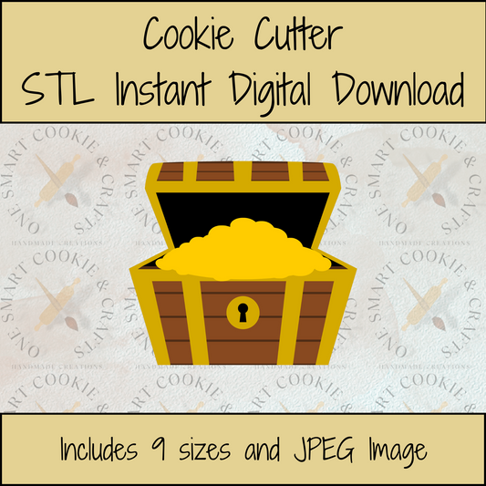 Treasure Chest Cookie Cutter STL File