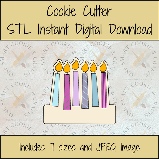 Candles Cookie Cutter STL File