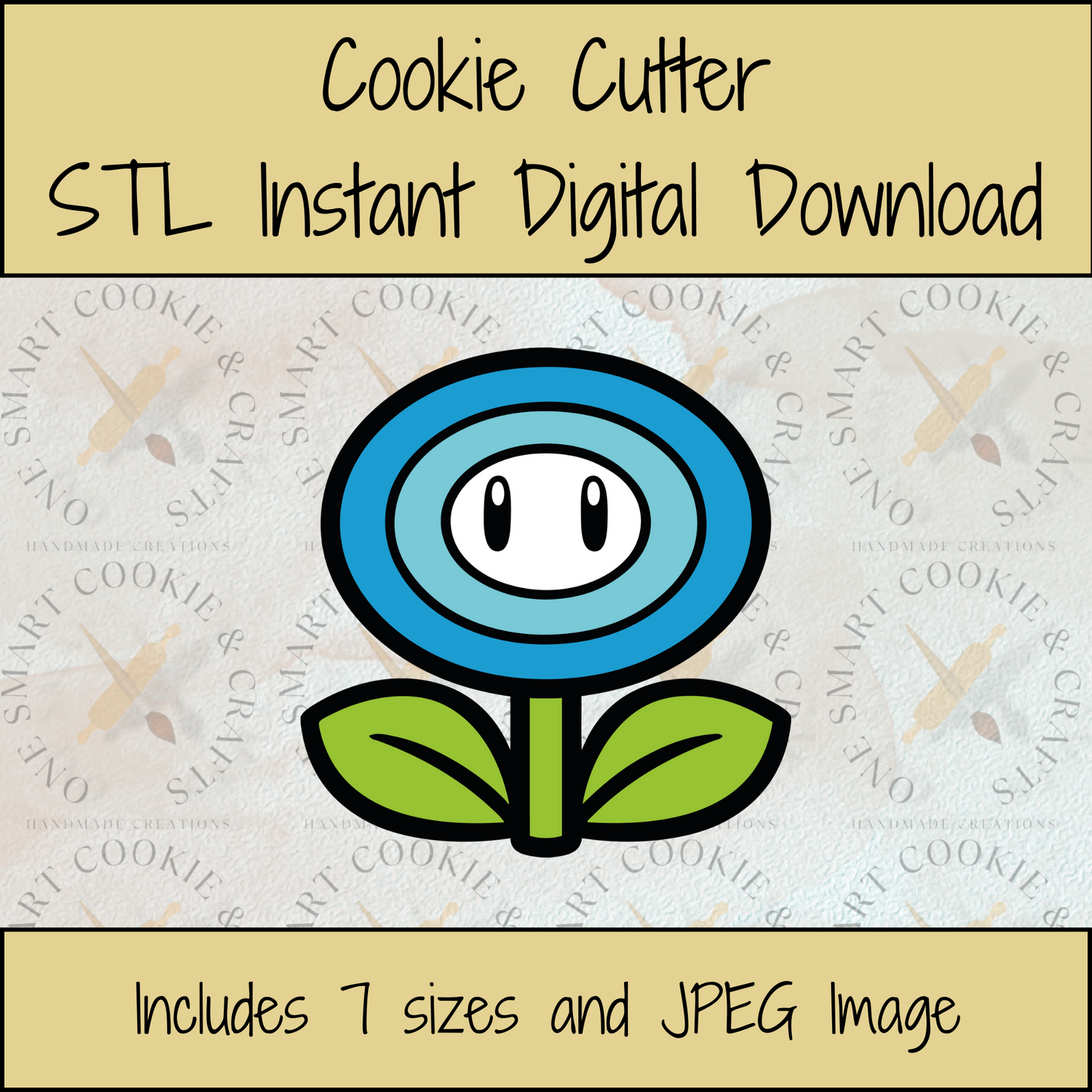 Videogame Flower Cookie Cutter STL File