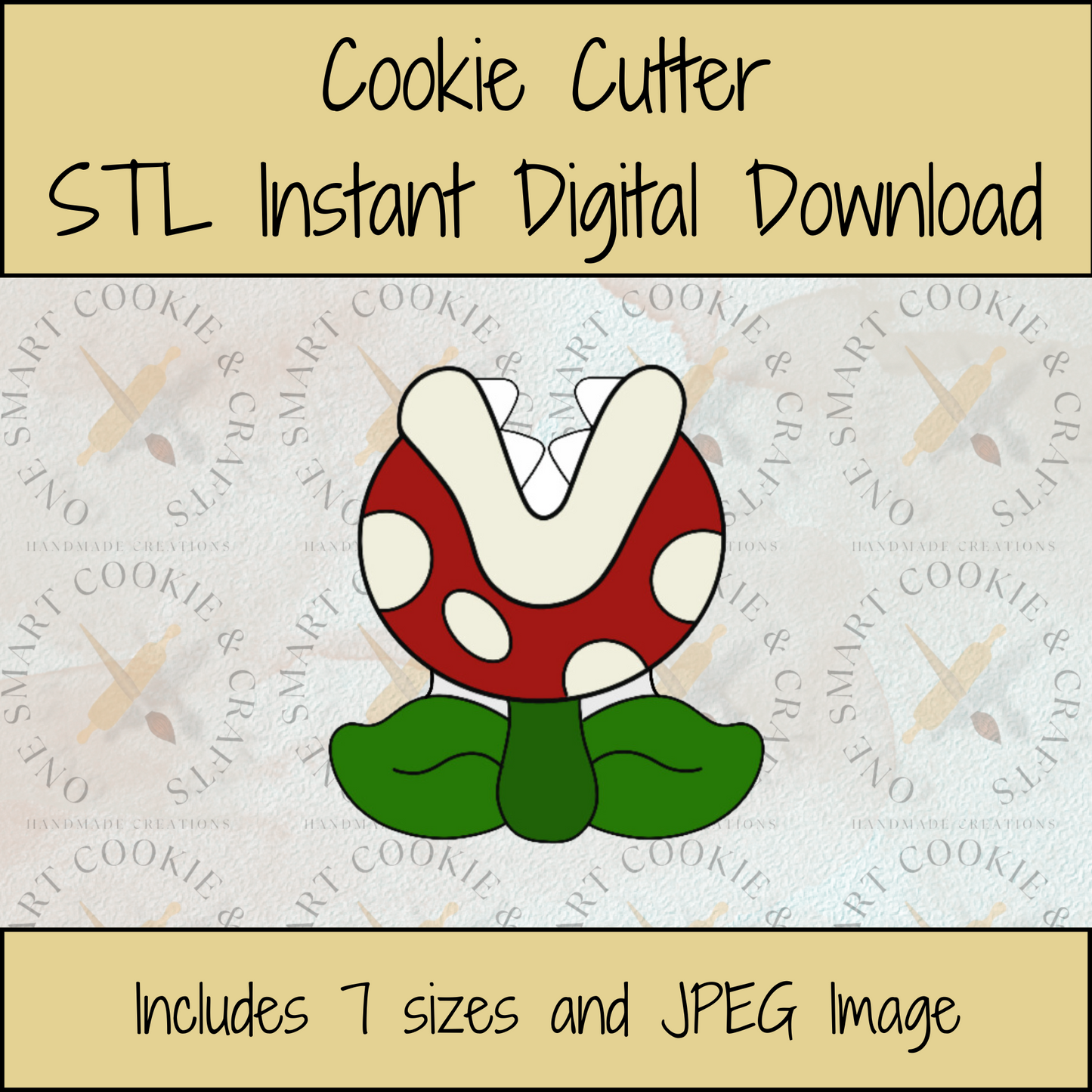 Videogame Flower Cookie Cutter STL File