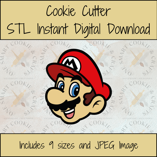 Videogame Plummer Cookie Cutter STL File