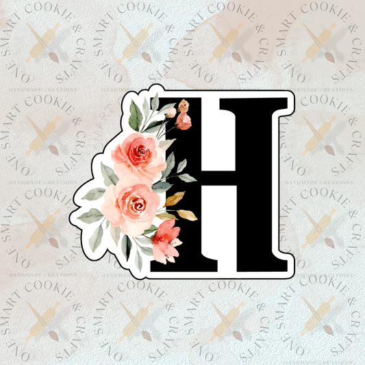 Floral Letter H Cookie Cutter