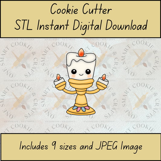 Candle Cookie Cutter STL File