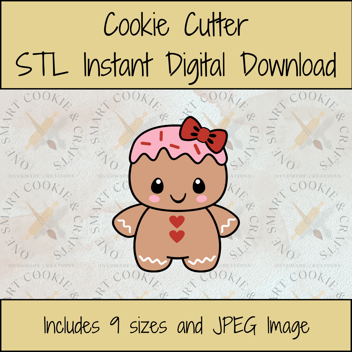 Gingerbread Girl Cookie Cutter STL File