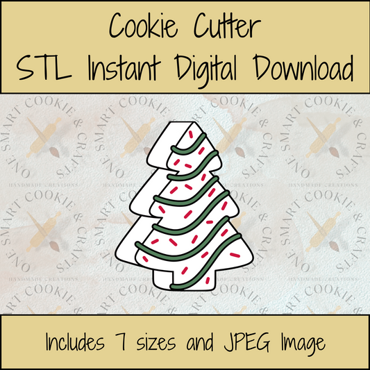 Tree Cake Cookie Cutter STL File