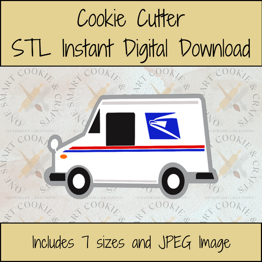 Mail Truck Cookie Cutter STL File