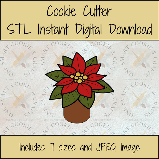 Poinsettia Cookie Cutter STL File