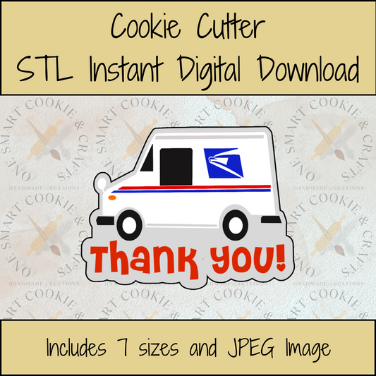 Mail Truck Cookie Cutter STL File