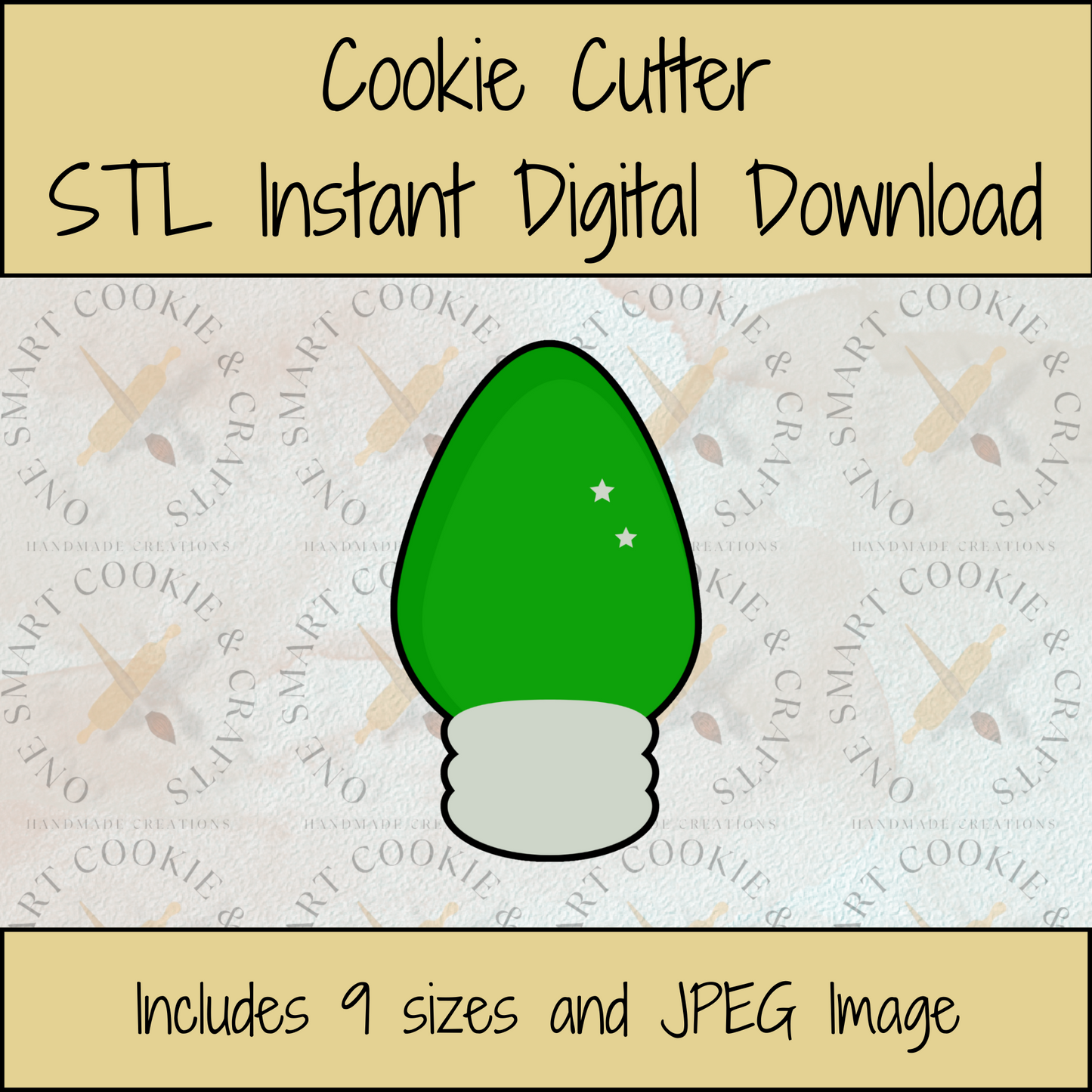 Light Bulb Cookie Cutter STL File