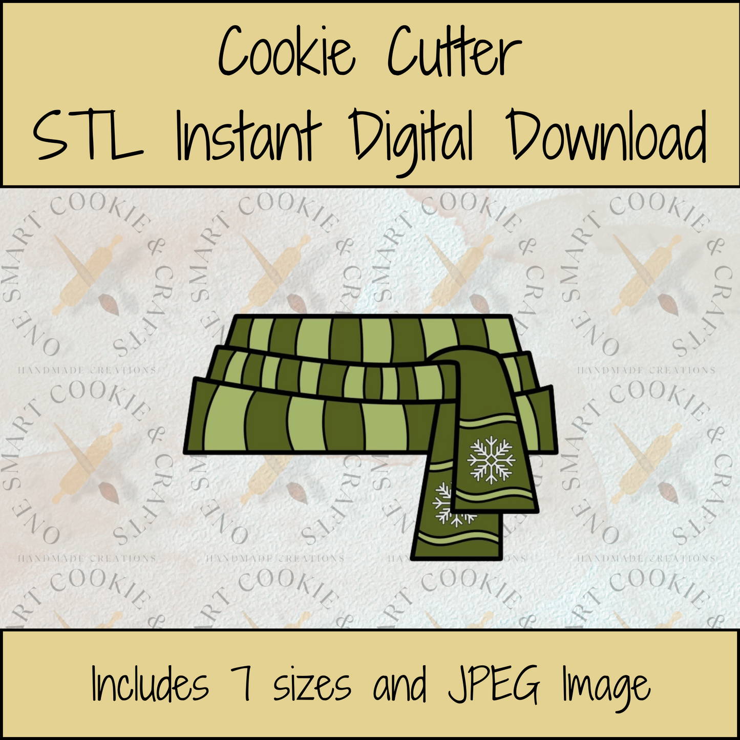 Scarf Cookie Cutter STL File