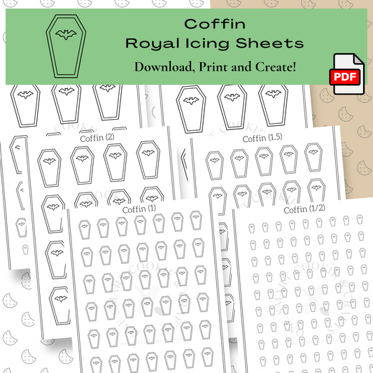 Coffin Royal Icing Transfer Sheet