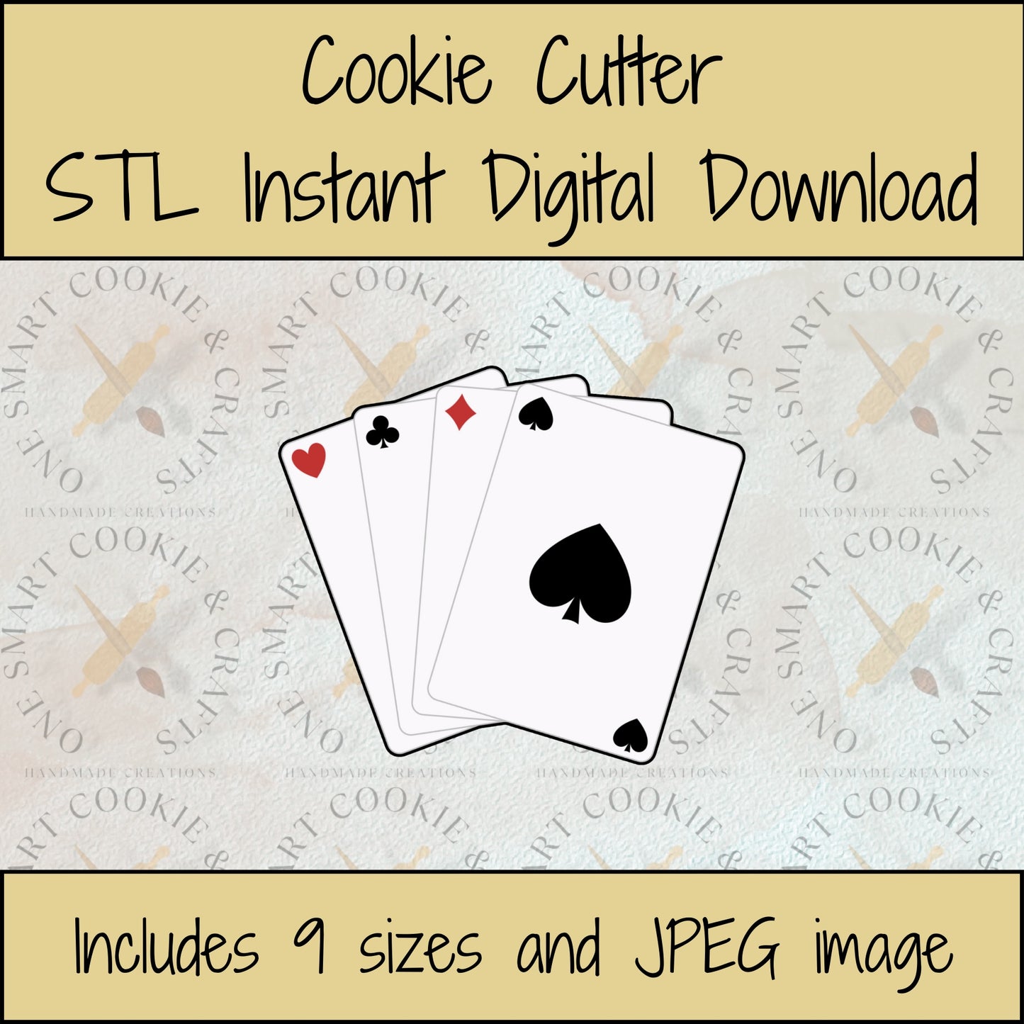 Playing Cards Cookie Cutter STL File